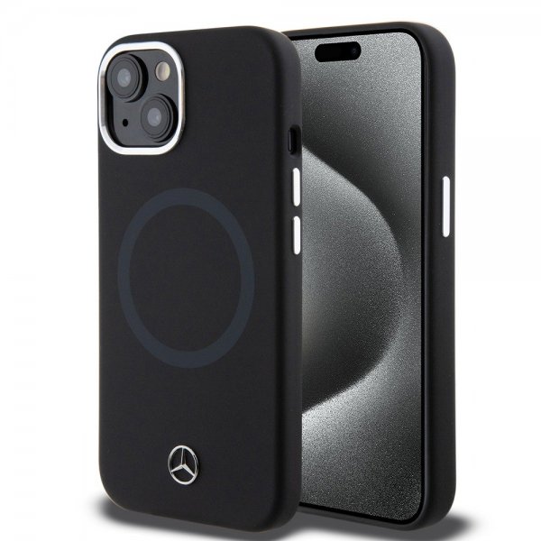 Mercedes Benz iPhone 15 Deksel Bicolor MagSafe Svart