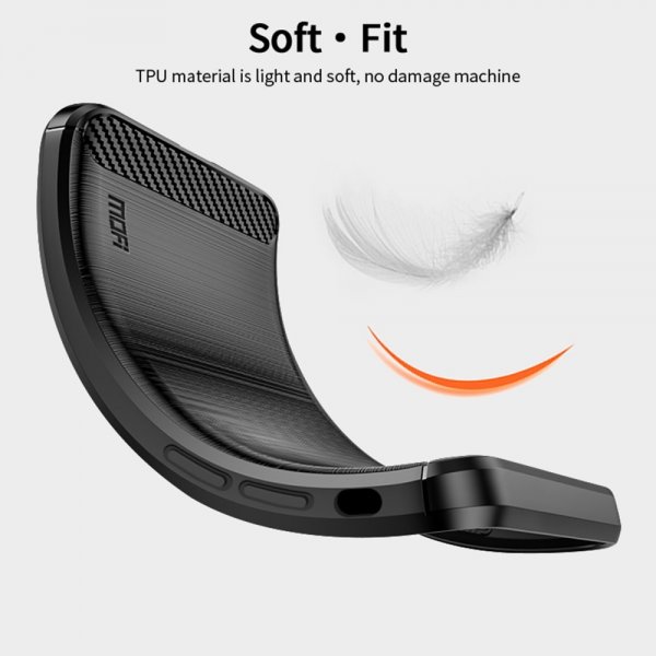 Mofi iPhone 15 Deksel Børstet Karbonfibertekstur Svart