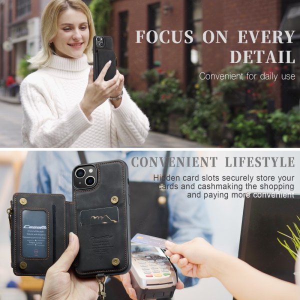 CaseMe iPhone 15 Deksel C20 Series Svart