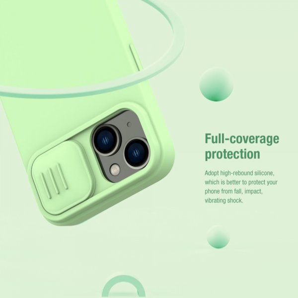 Nillkin iPhone 15 Deksel CamShield Silky Grønn