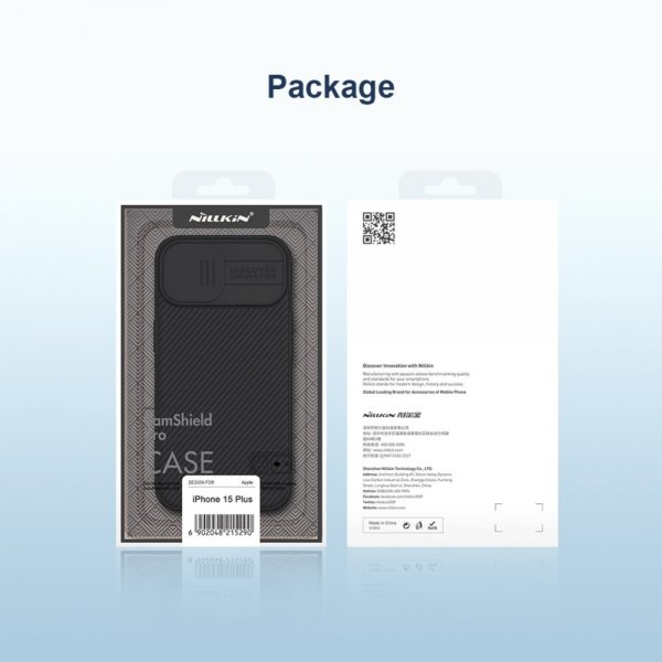 Nillkin iPhone 15 Deksel CamShield Pro Svart