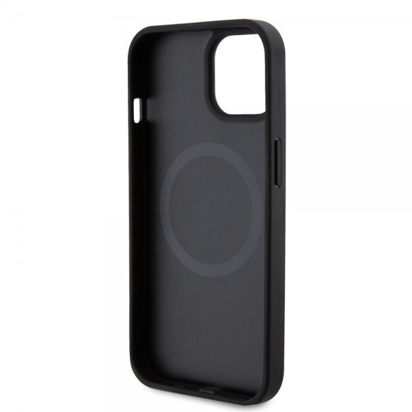 Ferrari iPhone 15 Deksel Carbon PU Leather MagSafe Svart