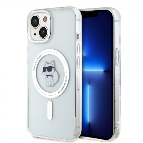 Karl Lagerfeld iPhone 15 Deksel Choupette MagSafe Transparent