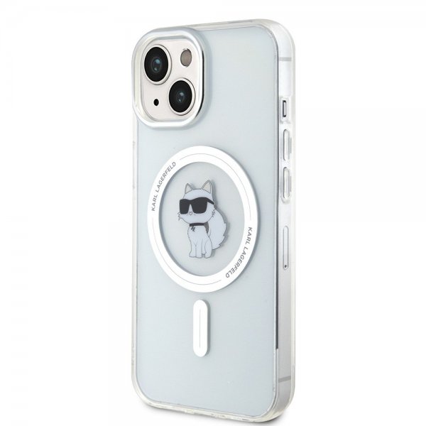 Karl Lagerfeld iPhone 15 Deksel Choupette MagSafe Transparent