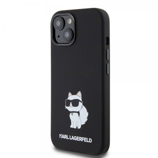 Karl Lagerfeld iPhone 15 Deksel Choupette NFT Svart