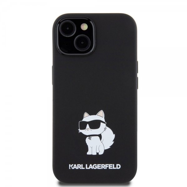 Karl Lagerfeld iPhone 15 Deksel Choupette NFT Svart
