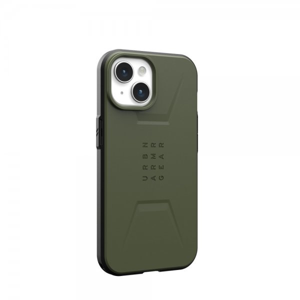 Urban Armor Gear (UAG) iPhone 15 Deksel Civilian MagSafe Olive Drab
