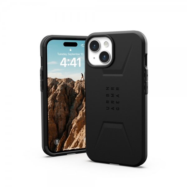 Urban Armor Gear (UAG) iPhone 15 Deksel Civilian MagSafe Svart