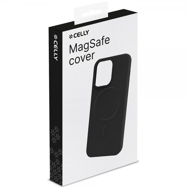 Celly iPhone 15 Deksel CROMOMAG Svart