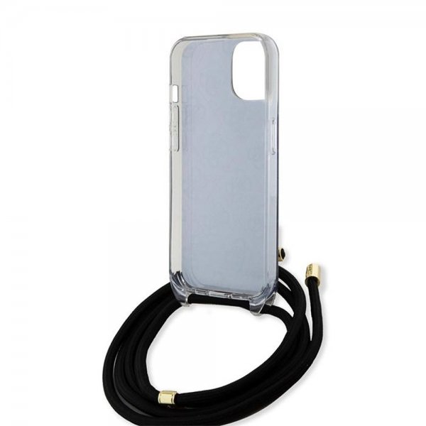 Guess iPhone 15 Deksel Crossbody Cord Svart