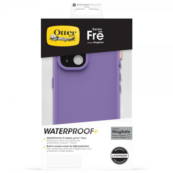 Otterbox iPhone 15 Deksel Fre MagSafe Rule of Plum