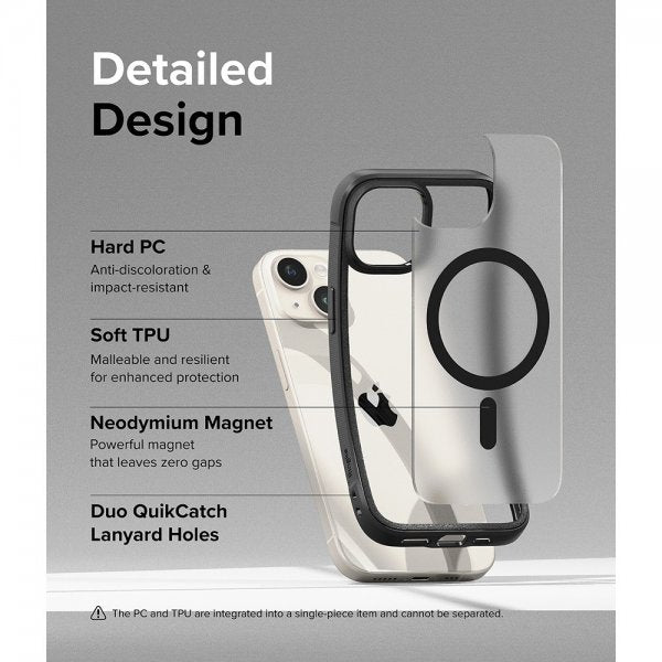 Ringke iPhone 15 Deksel Fusion Bold Magnetic Matte Black