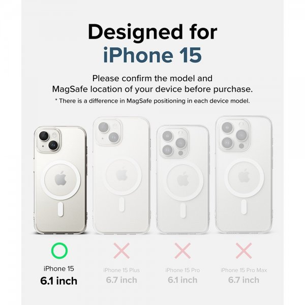 Ringke iPhone 15 Deksel Fusion Magnetic Matte