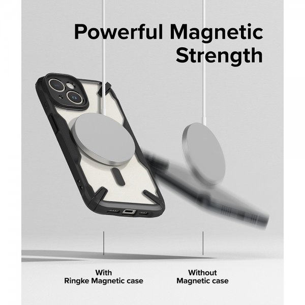 Ringke iPhone 15 Deksel Fusion X Magnetic Matte Black