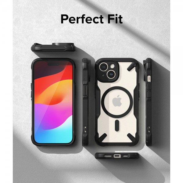 Ringke iPhone 15 Deksel Fusion X Magnetic Matte Black