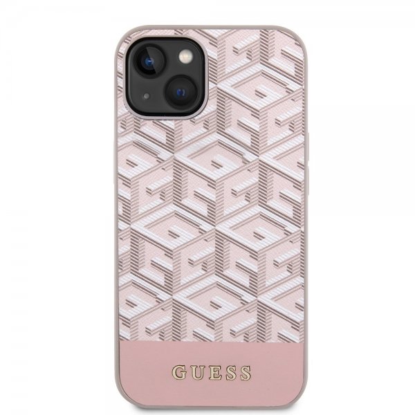 Guess iPhone 15 Deksel G Cube MagSafe Rosa