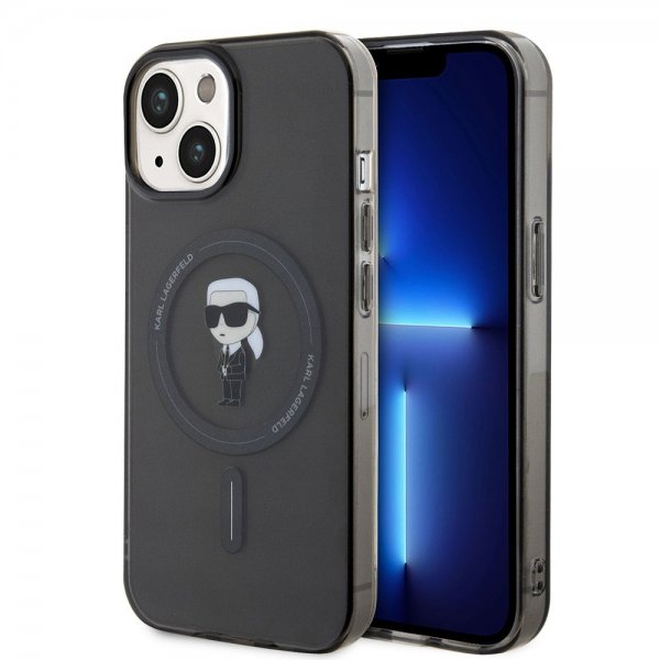 Karl Lagerfeld iPhone 15 Deksel Ikonik MagSafe Svart