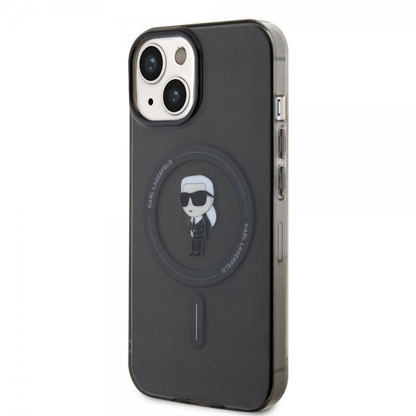 Karl Lagerfeld iPhone 15 Deksel Ikonik MagSafe Svart