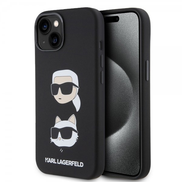 Karl Lagerfeld iPhone 15 Deksel Karl & Choupette Svart