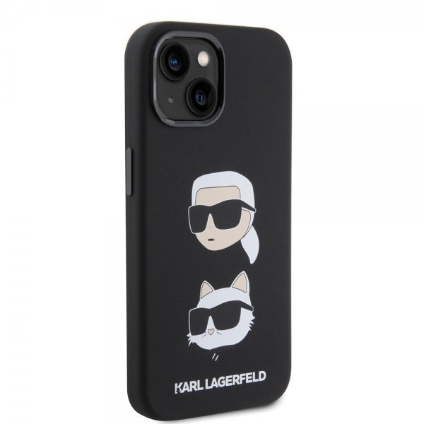 Karl Lagerfeld iPhone 15 Deksel Karl & Choupette Svart