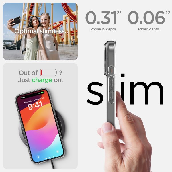 Spigen iPhone 15 Deksel Liquid Crystal Crystal Clear