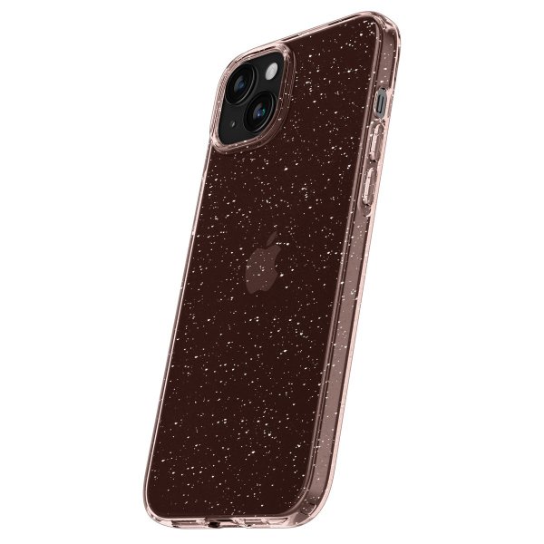 Spigen iPhone 15 Deksel Liquid Crystal Glitter Rose Quartz