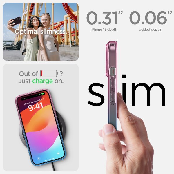 Spigen iPhone 15 Deksel Liquid Crystal Gradation