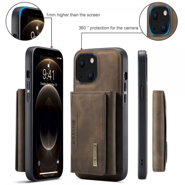 Dg.Ming iPhone 15 Deksel M2 Series Avtakbart Kortholder Kaffe