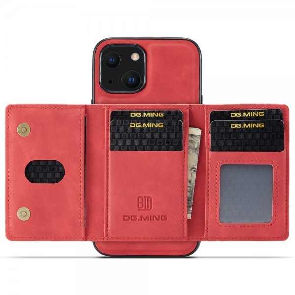 Dg.Ming iPhone 15 Deksel M2 Series Avtakbart Kortholder Rød