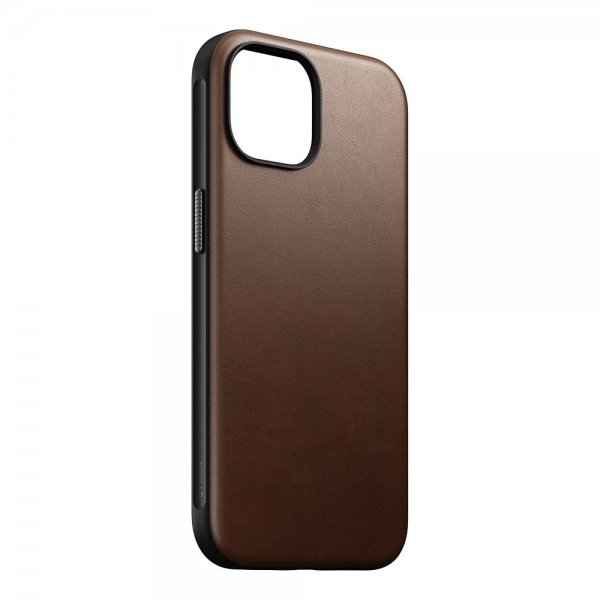 Nomad iPhone 15 Deksel Modern Leather Case Brun