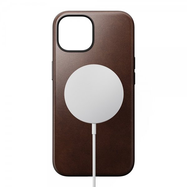 Nomad iPhone 15 Deksel Modern Leather Case Horween Rustic Brown