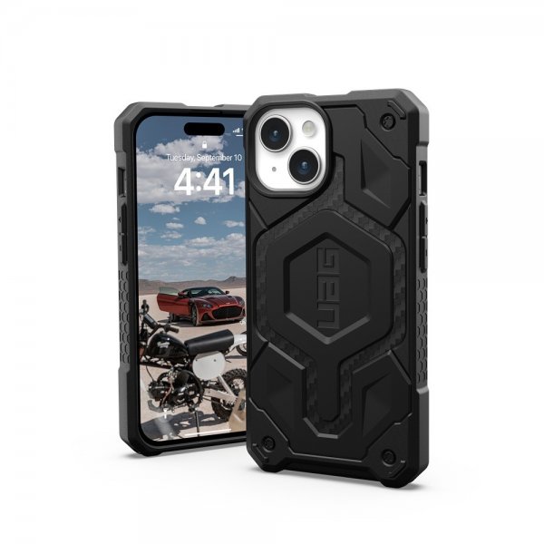 Urban Armor Gear (UAG) iPhone 15 Deksel Monarch Pro MagSafe Carbon Fiber
