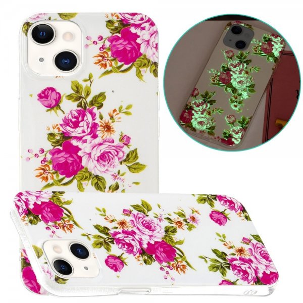 iPhone 15 Deksel Motiv Rosor Hvit