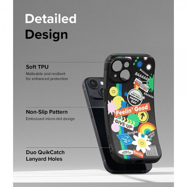 Ringke iPhone 15 Deksel Onyx Design Sticker