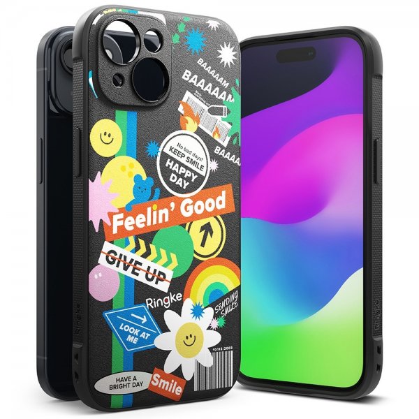 Ringke iPhone 15 Deksel Onyx Design Sticker