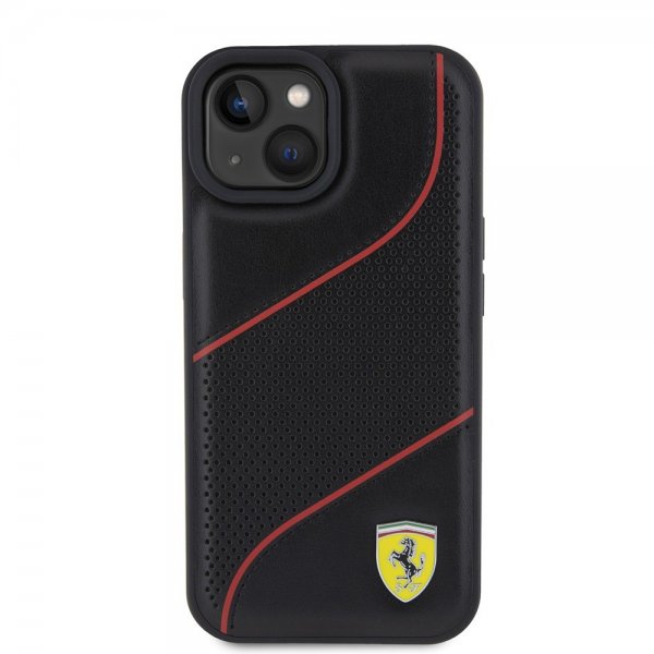Ferrari iPhone 15 Deksel Perforert Svart