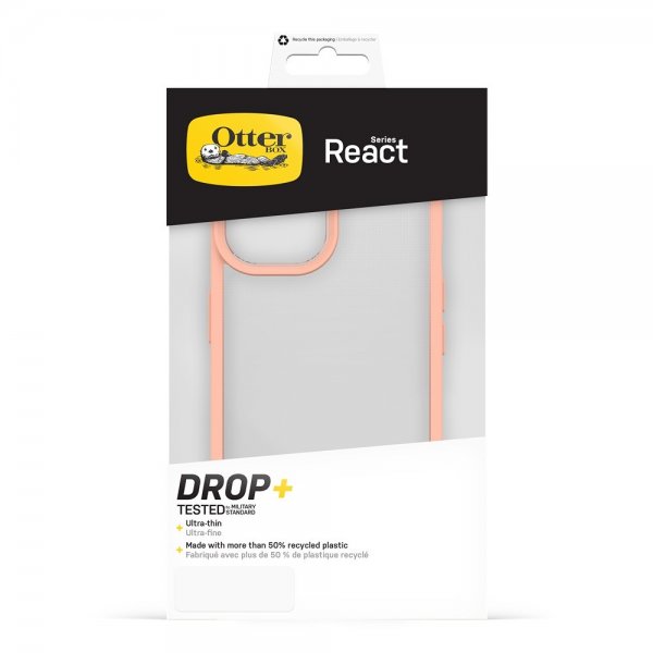 Otterbox iPhone 15 Deksel React Peach Perfect