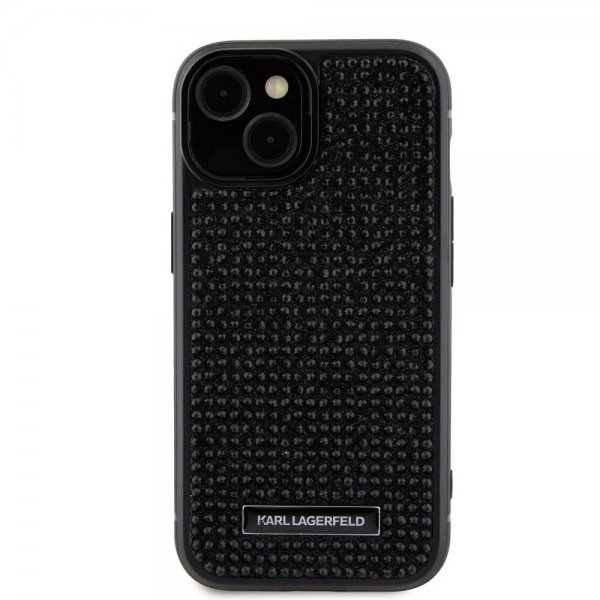 Karl Lagerfeld iPhone 15 Deksel Rhinestone Svart