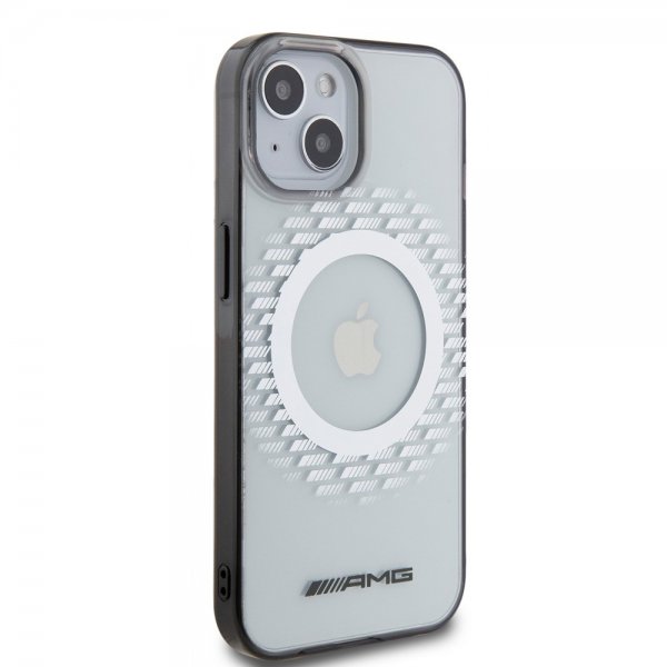 Mercedes Benz iPhone 15 Deksel Rhombus Pattern MagSafe AMG Transparent
