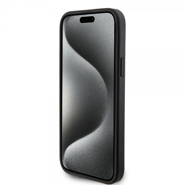 Karl Lagerfeld iPhone 15 Deksel Saffiano Double Cardslot Svart