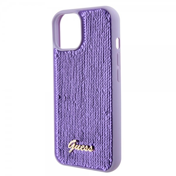 Guess iPhone 15 Deksel Sequin Lilla