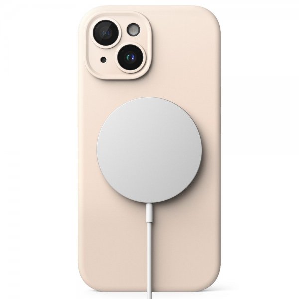 Ringke iPhone 15 Deksel Silicone Magnetic Pink Sand
