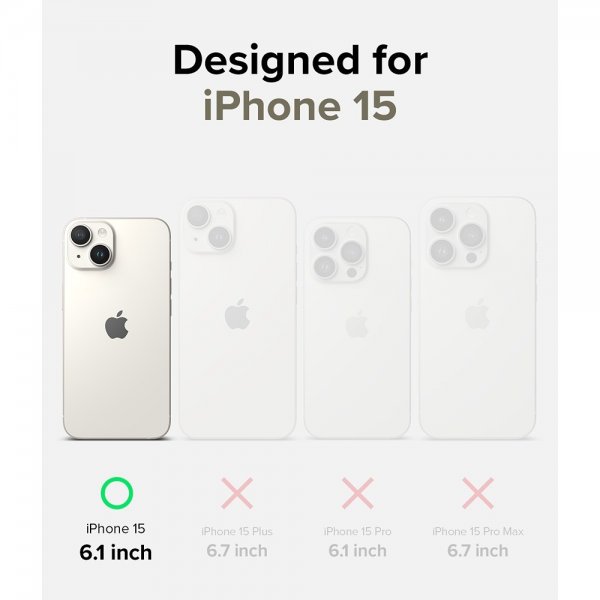 Ringke iPhone 15 Deksel Silicone Magnetic Stone