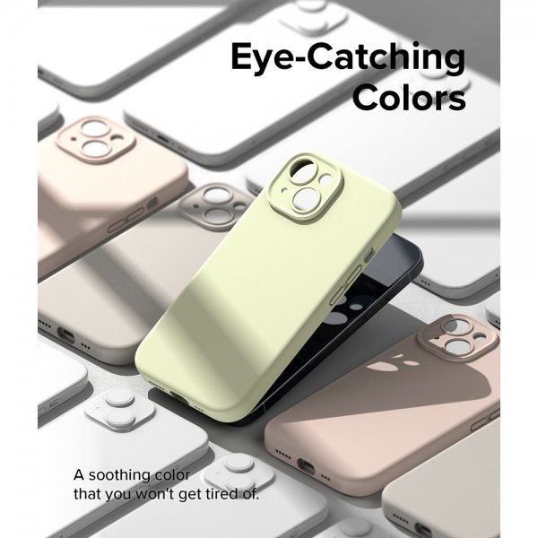 Ringke iPhone 15 Deksel Silicone Magnetic Sunny Lime