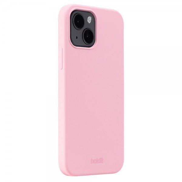 holdit iPhone 15 Deksel Silikon Rosa