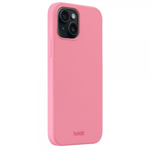 holdit iPhone 15 Deksel Silikon Rouge Pink