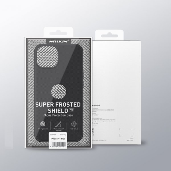 Nillkin iPhone 15 Deksel Super Frosted Shield Pro Logo Hole Blå
