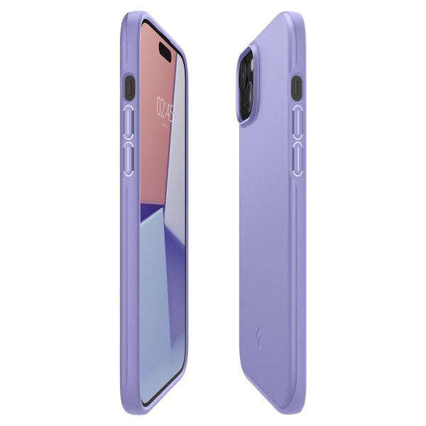 Spigen iPhone 15 Deksel Thin Fit Iris Purple