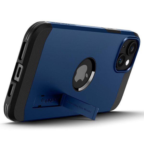 Spigen iPhone 15 Deksel Tough Armor MagFit Navy Blue