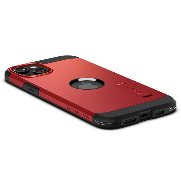 Spigen iPhone 15 Deksel Tough Armor MagFit Rød